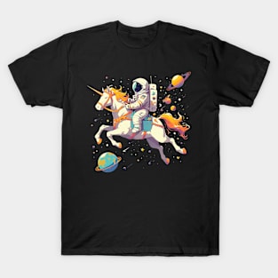 astronaut ride unicorn T-Shirt